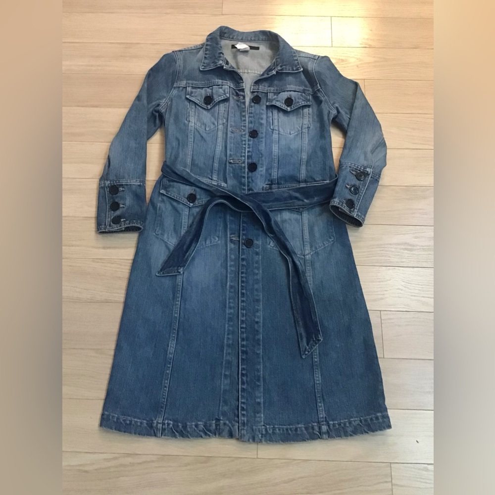 RARE Marc Jacobs Denim Long Trench Coat